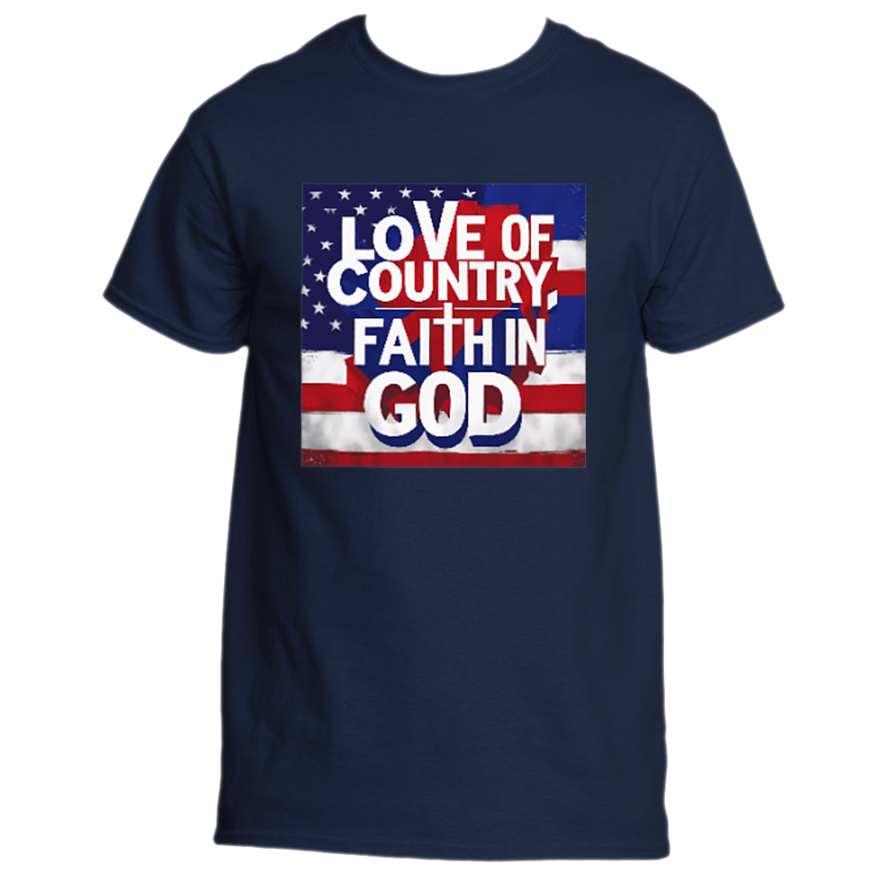 “Love of Country, Faith in God” Flag Tee