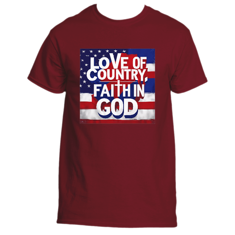“Love of Country, Faith in God” Flag Tee