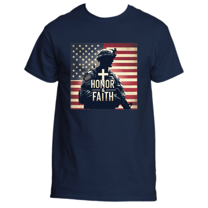 “Honor &amp; Faith” Soldier Flag Tee
