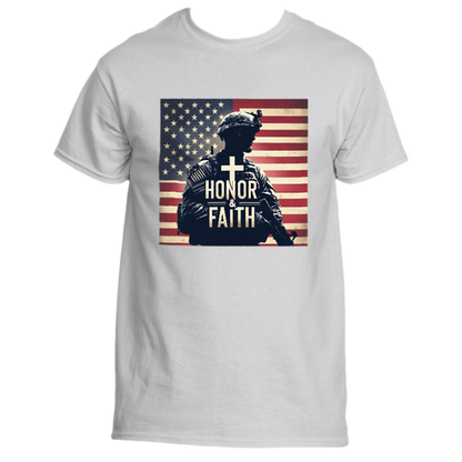 “Honor &amp; Faith” Soldier Flag Tee