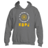 The "Hope is the Melody Hoodie" by Divine Dispatch showcases a dark heather grey design with a vibrant yellow flower and the uplifting message, "Hope is the melody that sings of possibilities," symbolizing charitable initiatives for a brighter future.