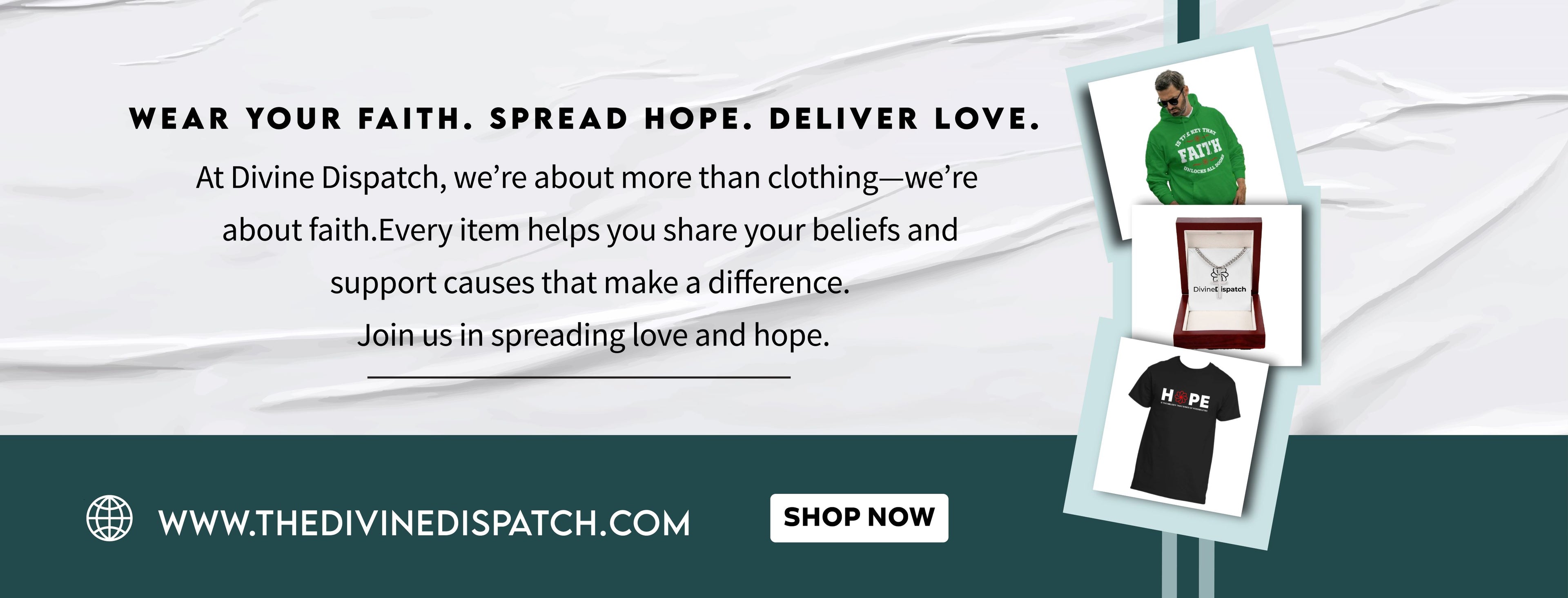 the divine dispatch home page image faith based clothing and jewelry